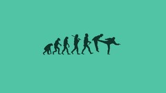 Minimalism Life Evolution humor Turquoise