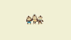 Minimalism monkey humor artwork Music apes headphones shades