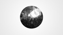 Minimalism monochrome Stars galaxy space art Space