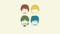 Minimalism Music artwork The Beatles white background