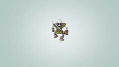 Minimalism skeleton sword Dragon Quest Simple Background