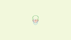 Minimalism skull white background
