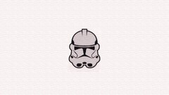 Minimalism star wars helmet Simple Background white background