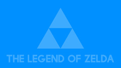 Minimalism the legend of zelda blue triforce Typography simple