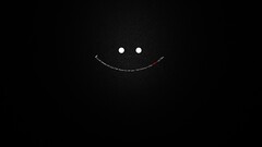 Minimalism Typography smiling black background