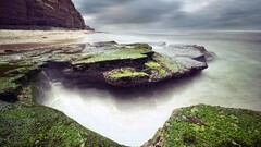 mist coast Sea nature sky