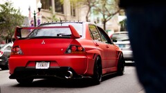 Mitsubishi mitsubishi lancer Car vehicle red cars