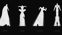 monochrome black dark silhouette marvel comics dc comics Batman