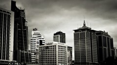 monochrome cityscape Istanbul