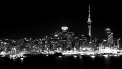 monochrome cityscape night lights black City City Lights