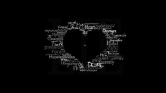 monochrome heart Typography Minimalism artwork