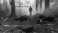 monochrome inspirational samurai death warrior Typography