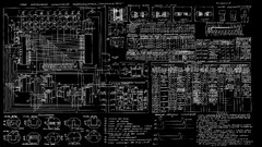 monochrome numbers black black background blueprints