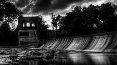 monochrome water river
