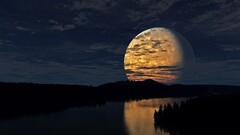 moon river sky landscape