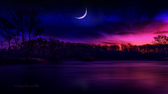 moonlight nature digital art moon water landscape sky