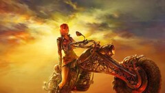 motorcycle fantasy art Women biker artwork