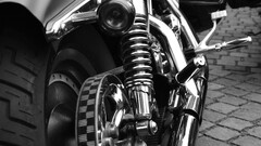 motorcycle selective coloring monochrome