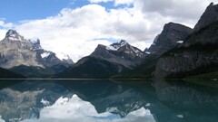 Mountains Lake nature maligne lake jasper national park