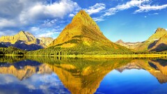 Mountains Lake reflection landscape nature