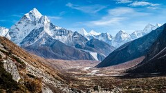 Mountains nature ama dablam himalayas
