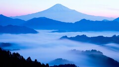 Mountains nature Japan landscape mist