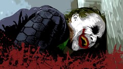 Movies Batman The Dark Knight joker MessenjahMatt paint splatter