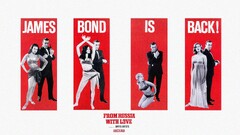 Movies james bond movie-poster red panels sean connery