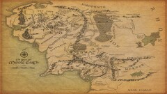 Movies the lord of the rings Middle-Earth Map Beige