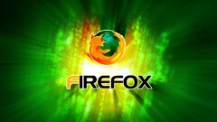 Mozilla Firefox logo green background Internet