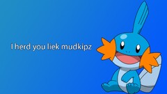 Mudkip Pokémon video games blue background Simple Background