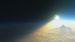 multiple display clouds digital art sky Space