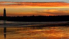 multiple display landscape nature lighthouse sky