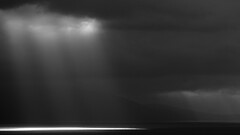 multiple display landscape nature monochrome sky