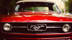 muscle cars Ford mustang red Car