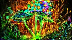 mushroom colorful psychedelic