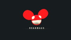 Music deadmau5 Simple Background red black background Minimalism