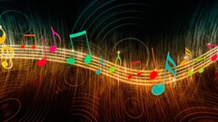 Music musical notes colorful