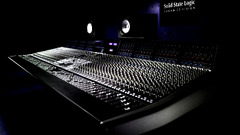 Music synthesizer text black background