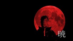 Naruto Shippuuden akatsuki tobi moon Anime red
