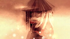 Naruto Shippuuden red eyes hat akatsuki uchiha itachi Anime