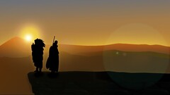 Naruto Shippuuden uchiha madara uchiha obito silhouette cliff