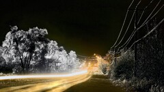 national geographic power lines light trails road long exposure