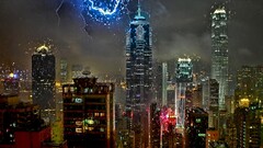 national geographic skyscraper Lightning storm Hong Kong City