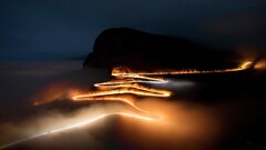 national geographic South Africa mist silhouette light painting