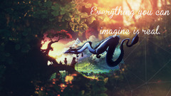 nature Chihiro leaves Mountains Typography fantasy art dragon