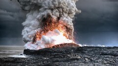 nature explosion lava volcano Hawaii
