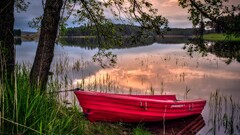 nature Lake boat landscape