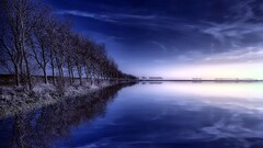 nature Lake Trees reflection sky water