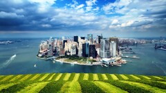 nature landscape architecture cityscape building Sea grass sky